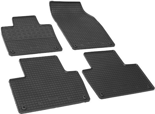 Rigum Set of Front and Rear Mats 4pcs for Volvo XC 90 2014+ Black