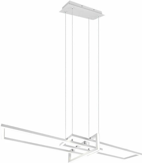 Trio Lighting Salinas Reglabil Lustră Alb Calea ferată 110x40x40cm.
