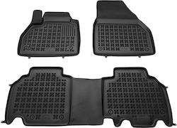 Rezaw Plast Σετ Μπροστινά και Πίσω 3τμχ για Renault Kangoo 2008+ Μαύρα