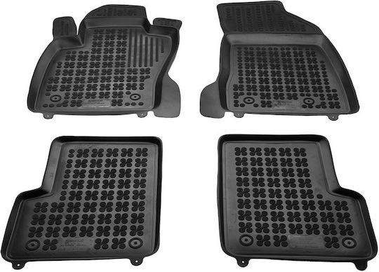 Rezaw Plast Satz Vorder- und Hintermatten Wannenartig 4Stück aus Gummi für Jeep Rebell 2014+ Schwarz