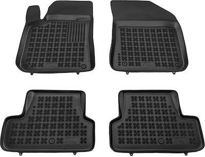 Rezaw Plast Set of Front and Rear Mats Tray Type 4pcs from Rubber for Peugeot 308 Black