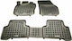 Rezaw Plast Set of Front and Rear Mats 3pcs Tray Type for Volkswagen Touran 2015+ Black