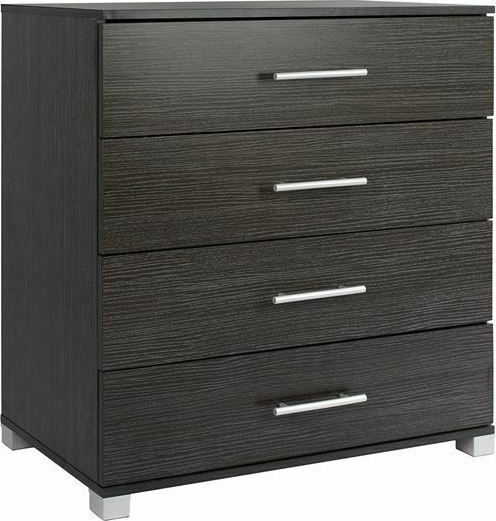 Wooden Chest of Drawers with 4 Drawers Zebrano 75x40x83cm Wooden Chest of Drawers with 4 Drawers Zebrano 75x40x83cm