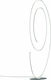 Cinque Ciola LED Floor Lamp H175xW40cm. Silver