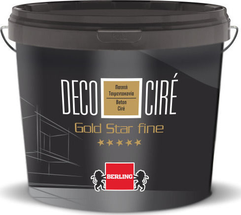 Berling Deco Cire' Gold Star Fine Pressed Concrete Flooring Grey 15kg