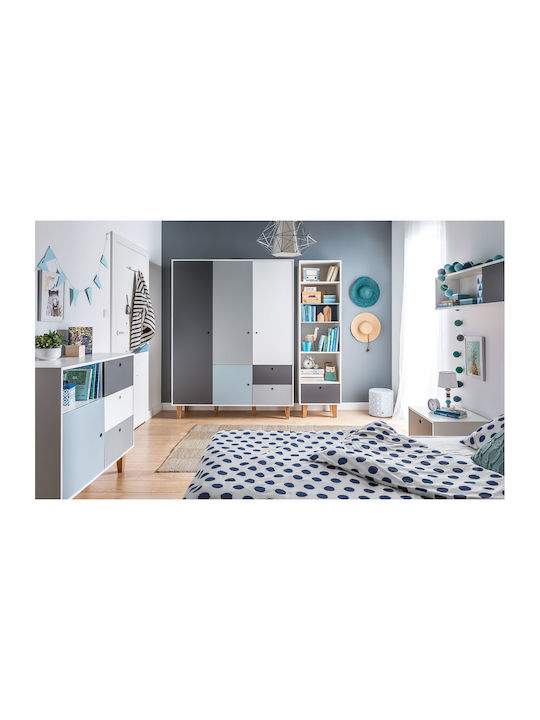 Comodă pentru copii Concept Roșu cu 3 sertare 103.2x45x96.2buc