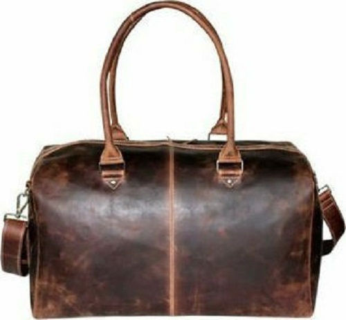 Fetiche Leather Σακ Βουαγιάζ Καφέ από Δέρμα Μ47.5xΠ16xΥ30εκ.