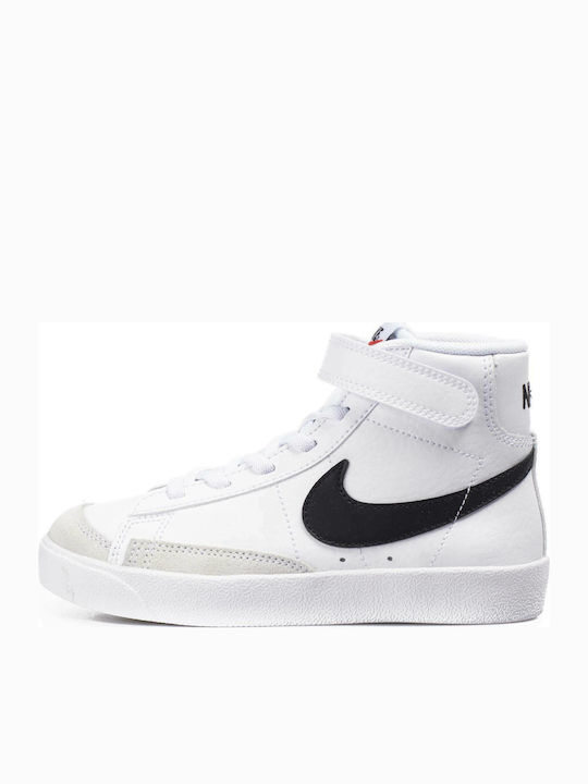 Blazer Mid Blazer Mid Vintage '77 Încălțăminte sport Inalta pentru copii cu scai Negru / Alb / Portocaliu