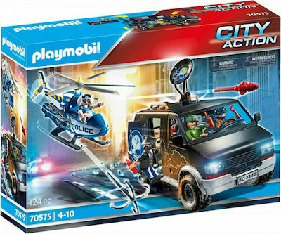 Playmobil® City Action - Helicopter Pursuit with Runaway Van (70575)