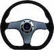 Nardi Three Spoke Car Steering Wheel with 35cm Diameter N Gara Sport Silver/Black