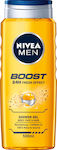 Nivea Boost 24h Fresh Effect Αφρόλουτρο σε Gel για Άνδρες για Μαλλιά , Πρόσωπο & Σώμα 500ml