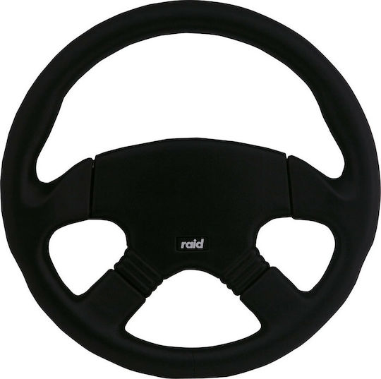 SWM 63 Leather Car Steering Wheel with 34cm Diameter Black