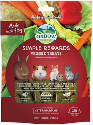 Oxbow Simple Rewards Treat with Vegetables for Guinea Pig, Rabbit, Squirrel and Hamster 85gr