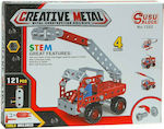 Metal Construction Toy Πυροσβεστική 120τμχ Kid 8++ years