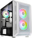 Kolink Citadel Mesh RGB Midi Tower Computer Case with Window Panel White