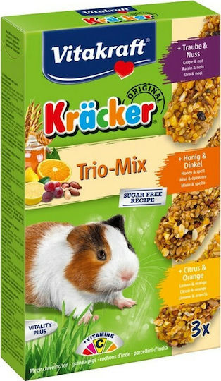 Vitakraft Treat for Guinea Pig with Honey Kracker Trio-Mix 3 Pieces