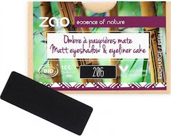 Zao Organic Makeup Правоъгълна Матова Сенки За Очи И Очна Линия Рефил Черен 1.3гр