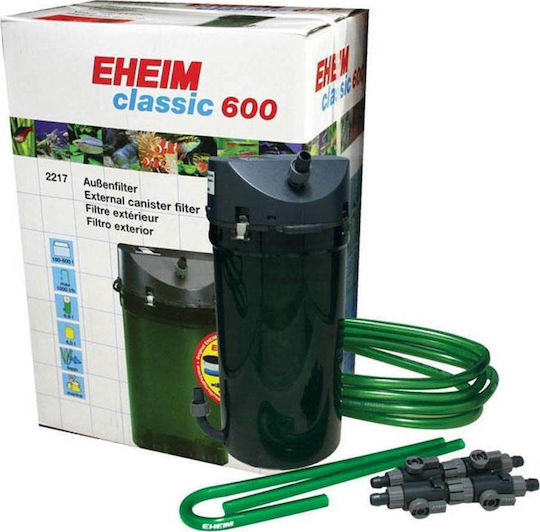 Eheim Classic 600 External Filter 20W for Aquariums up to 600lt with Performance 1000lt/h
