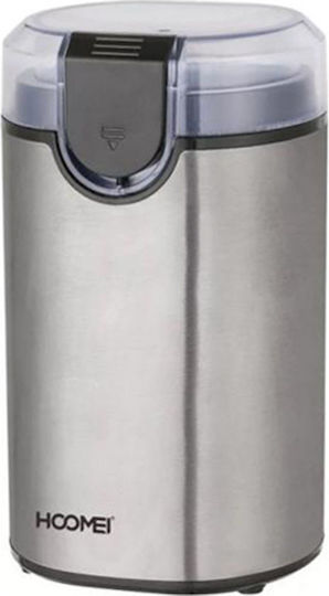 Hoomei Electric Coffee Grinder 150W for 50gr Beans Silver
