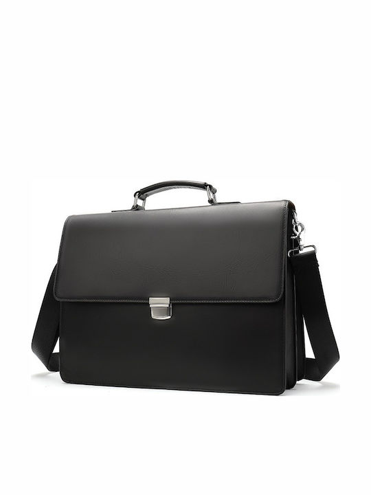 Cardinal Leather Men's Briefcase Black