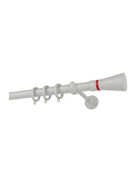 Zogometal Μεταλλικό Κουρτινόξυλο Μονό Φ25mm 160...