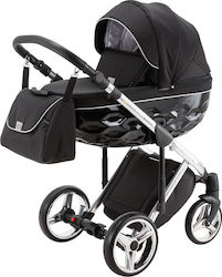 Adamex Chantal Special Edition 3 in 1 Adjustable 3 in 1 Baby Stroller Suitable for Newborn Black