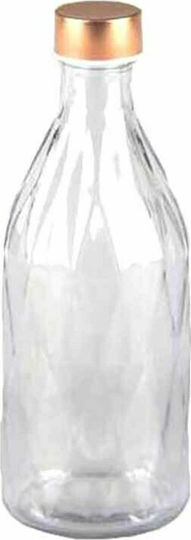 Homestyle Prisma Bottle Water Glass with Screw Cap Bronze 1000ml