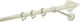 Zogometal Metallic Curtain Pole Rustique Collection Single Φ25mm 160cm Cream Patina Silver