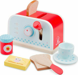 New Classic Toys Kids Household Appliance Φρυγανιέρα made of Wood for 3+ Years Old 8pcs