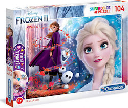 Kids Puzzle Jewels Supercolor Frozen 104pcs Clementoni