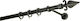 Zogometal Metallic Curtain Pole Rustique Collection Single Φ25mm 160cm Black Patina Silver