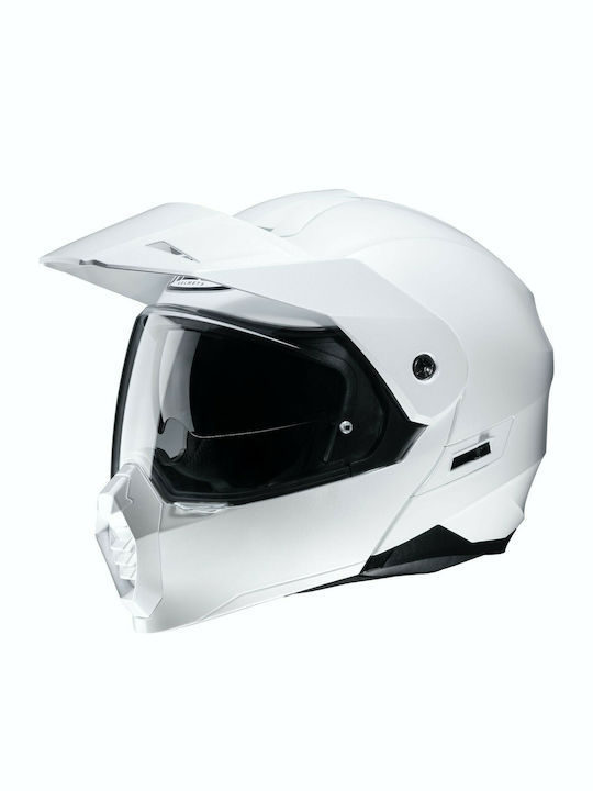 HJC C80 Pearl White Motorradhelm Aufklappbar ECE 22.05 KR50195