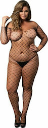 Leg Avenue Off The Shoulder Bodystocking Ciorapi Body Intreg Negru