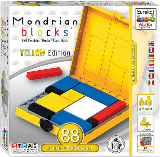 Επιτραπέζιο Παιχνίδι Ah! Ha Mondrian Blocks Yellow Edition για 1 Παίκτη 8+ Ετών (EN) Eureka