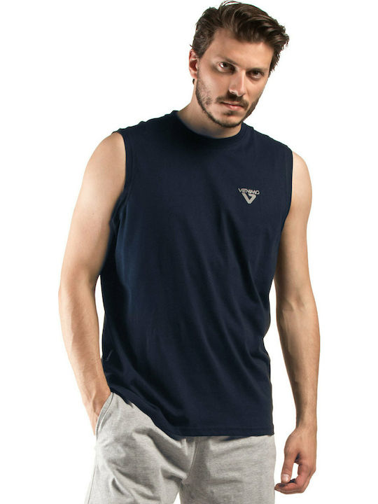 Venimo 118MST-116 Men's Sleeveless Blouse Navy Blue