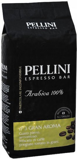 Pellini Espresso Coffee Arabica Gran Aroma N°3 Whole Beans 1kg