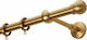 Zogometal Metallic Curtain Pole Single Φ20mm 160cm Matte Grey