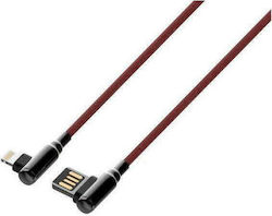 Ldnio LD-LC421MR Winkel (90°) Regulär USB 2.0 in Micro-USB 1m Rote