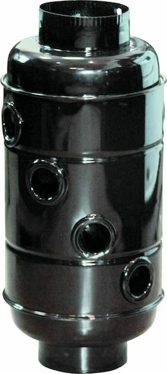 Biofan Chimney Heat Exchanger Enamel 150mm Black