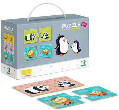 Παιδικό Puzzle Duo Mothers And Babies 12pcs για 1.5+ Ετών Dodo