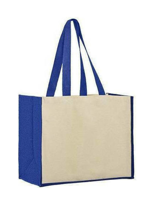 Ubag Sunset Cotton Shopping Bag Natural/Royal Blue