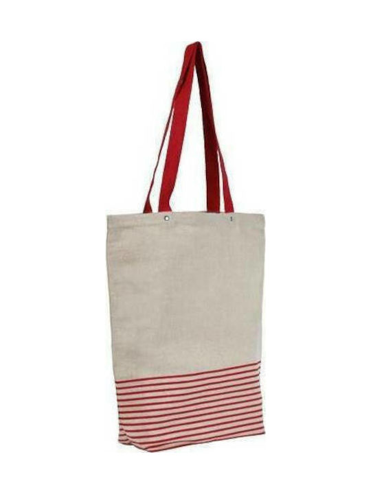 Ubag Newport Τσάντα για Ψώνια Natural/Red