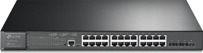 TP-LINK TL-SG3428XMP v1 Verwaltet L3 PoE+ Switch mit 24 Ports Gigabit (1Gbps) Ethernet und 4 SFP Ports