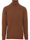 Gabba Herren Langarm-Pullover Rollkragen Camel