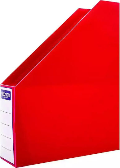 Metron Magazine File Organizer Plastic Red 33x8x25cm.