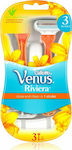 Gillette Venus Riviera Disposable Razors with 3 Blades 3pcs