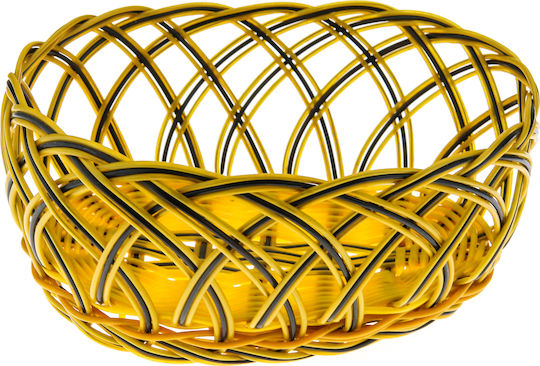 Viosarp Кошница За Хляб От Ратан Жълта 25x19x9см