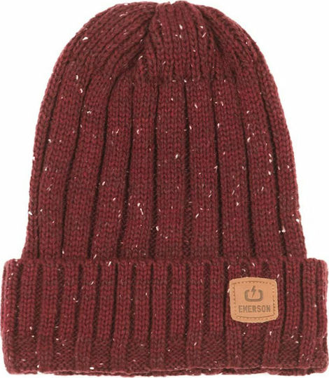 172.EU03.17 Beanie Unisex Beanie mit Rippstrick in Rot Farbe 172.EU03.17