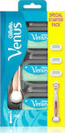 Gillette Venus Extra Smooth Sensitive Ξυραφάκι Σώματος με Ανταλλακτικές Κεφαλές 5 Λεπίδων και Λιπαντική Ταινία για Ευαίσθητες Επιδερμίδες 3τμχ