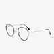D.Franklin Walker Round Men's Metal Blue Light Blocking Glasses Black